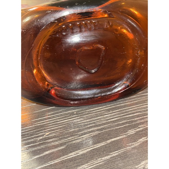 Wheaton Glass Bottle  9 inch Glassboro 1850 Topaz - Picture 5 of 7